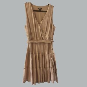 Express  - V-Neck Tiered Mini Dress – Sleeveless & Flowy